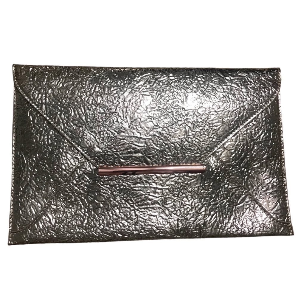 JNB Envelope Clutch Bag Rose Gold Metallic Shoulder Bag Crossbody